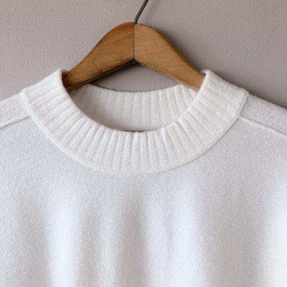 Free People  sweater Phoebe Pull Over sweater white oversized sweater medium - Picture 9 of 16